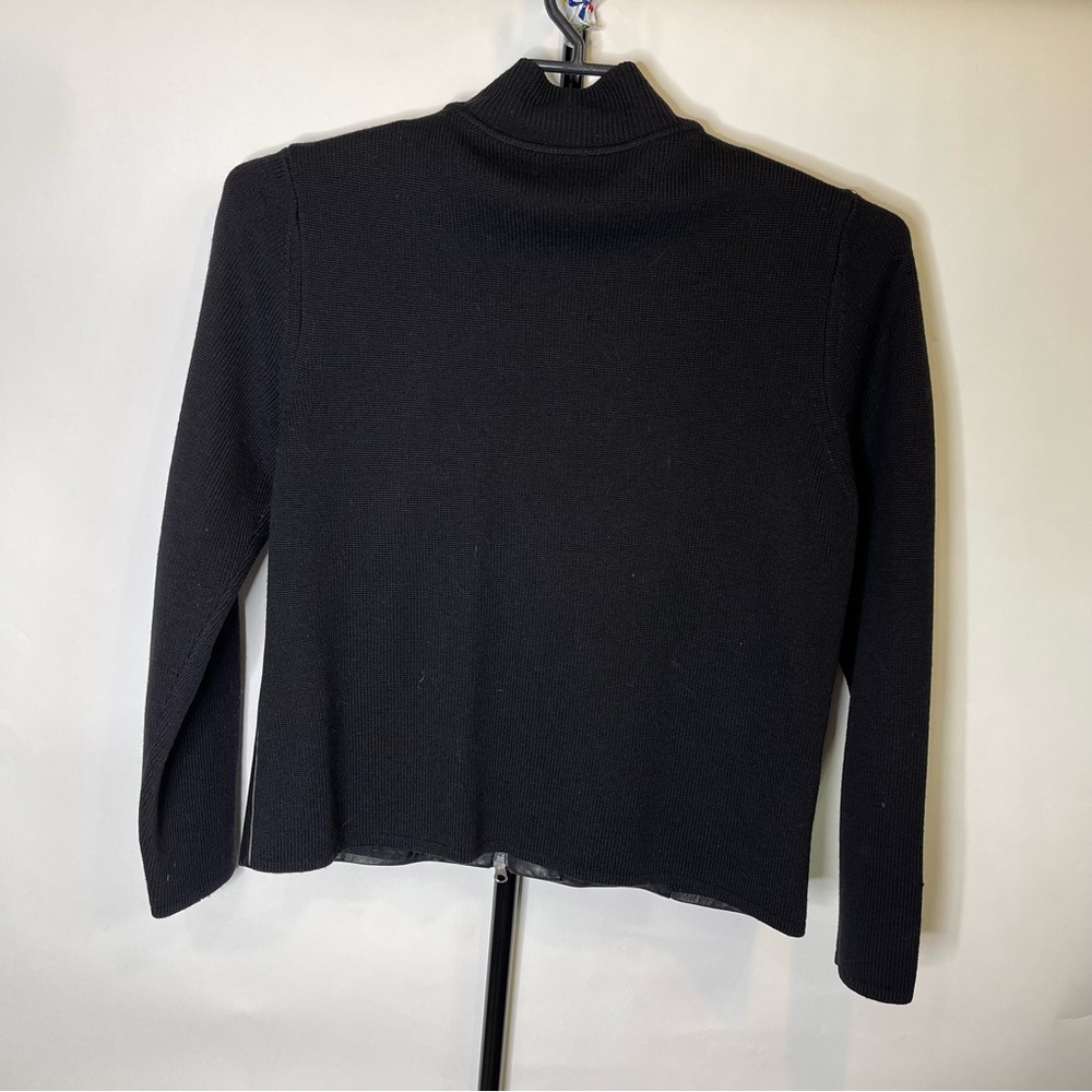 Pendleton Black Leather Zip Up Jacket Size Xl Wom… - image 4